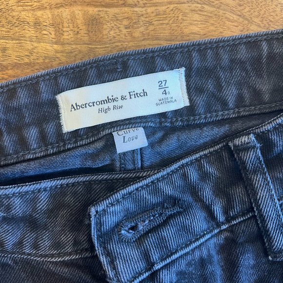 Abercrombie jeans curve love high rise vintage flare with pintuck detail - 27 4R - Picture 2 of 5